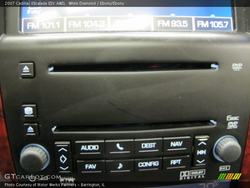 White Diamond / Ebony/Ebony 2007 Cadillac Escalade ESV AWD