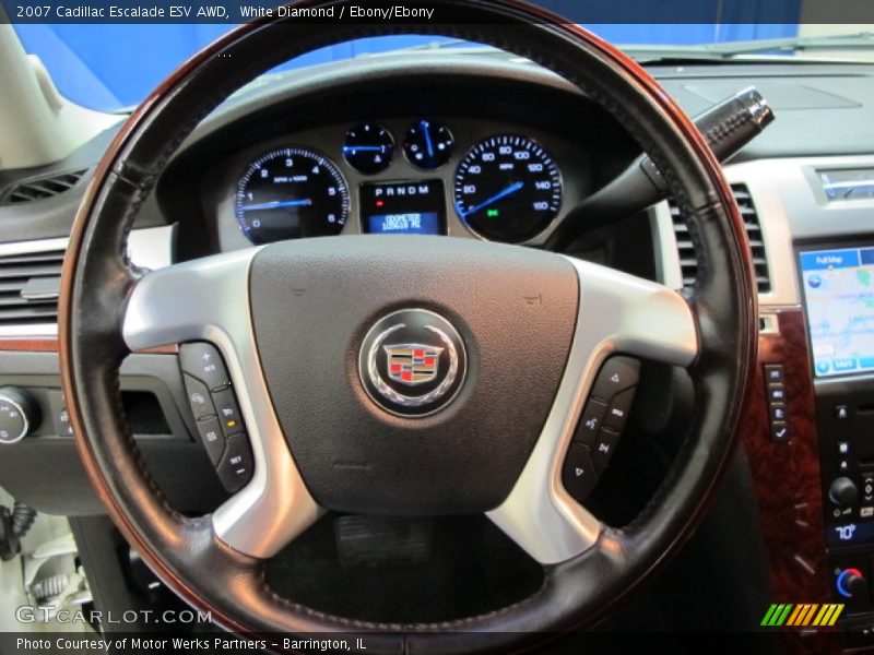 White Diamond / Ebony/Ebony 2007 Cadillac Escalade ESV AWD