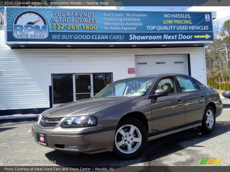 Bronzemist Metallic / Neutral Beige 2003 Chevrolet Impala LS