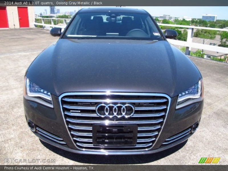 Oolong Gray Metallic / Black 2014 Audi A8 L 3.0T quattro