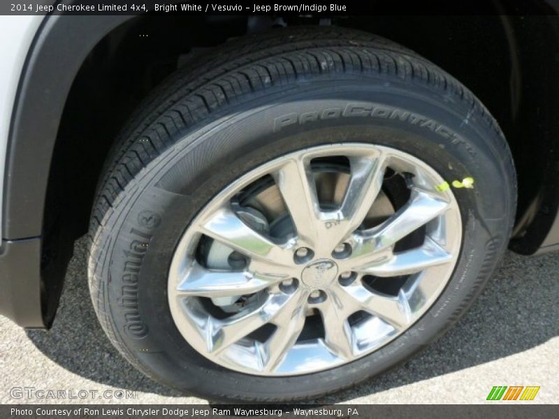 Bright White / Vesuvio - Jeep Brown/Indigo Blue 2014 Jeep Cherokee Limited 4x4