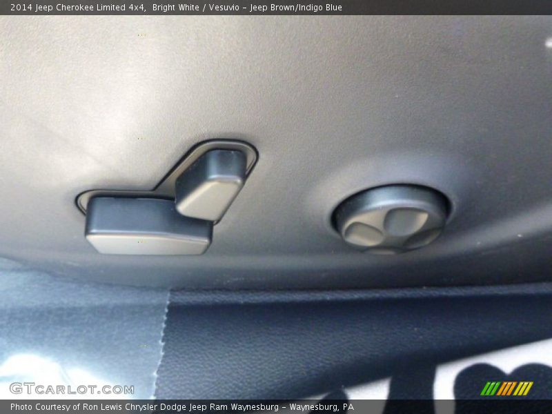 Bright White / Vesuvio - Jeep Brown/Indigo Blue 2014 Jeep Cherokee Limited 4x4