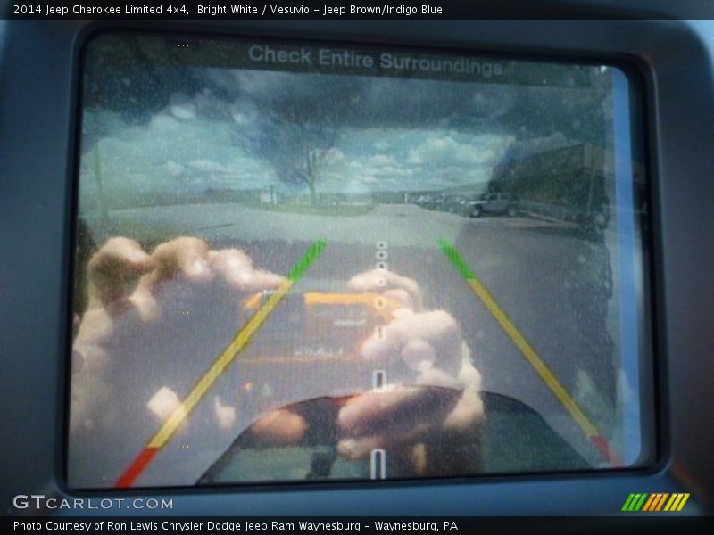 Bright White / Vesuvio - Jeep Brown/Indigo Blue 2014 Jeep Cherokee Limited 4x4