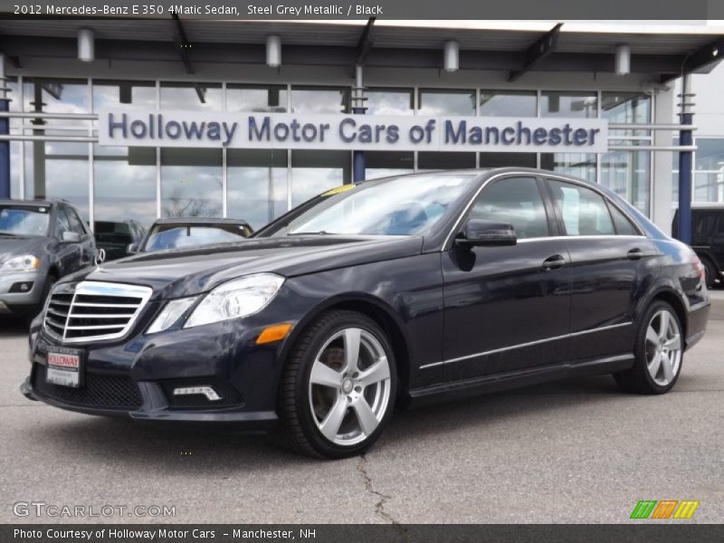 Steel Grey Metallic / Black 2012 Mercedes-Benz E 350 4Matic Sedan