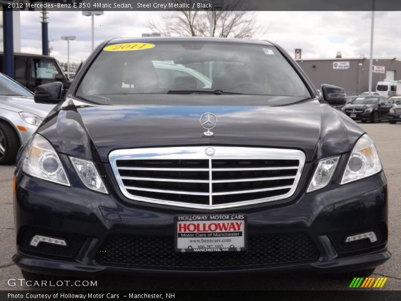 Steel Grey Metallic / Black 2012 Mercedes-Benz E 350 4Matic Sedan
