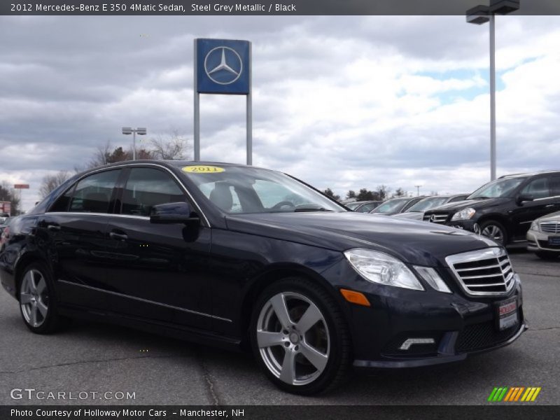 Steel Grey Metallic / Black 2012 Mercedes-Benz E 350 4Matic Sedan