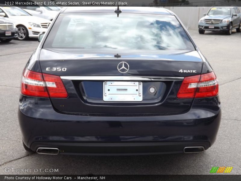 Steel Grey Metallic / Black 2012 Mercedes-Benz E 350 4Matic Sedan
