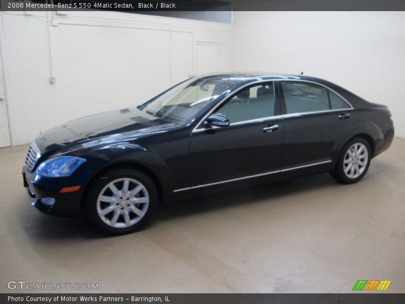 Black / Black 2008 Mercedes-Benz S 550 4Matic Sedan
