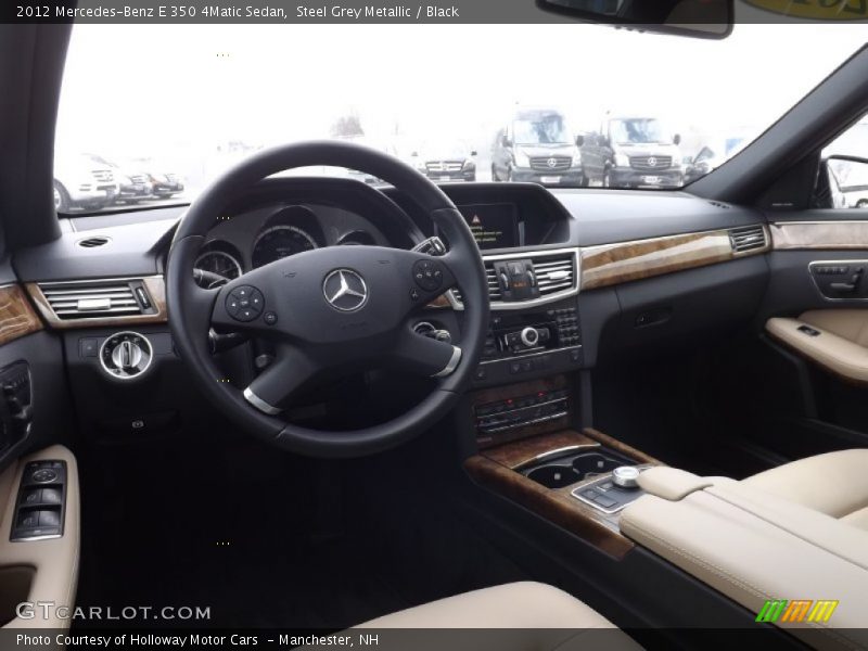 Steel Grey Metallic / Black 2012 Mercedes-Benz E 350 4Matic Sedan