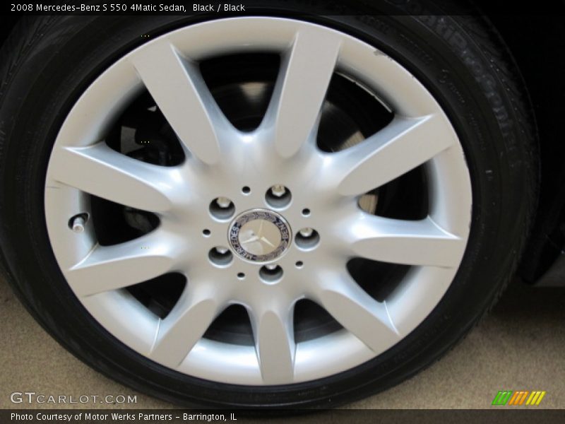 Black / Black 2008 Mercedes-Benz S 550 4Matic Sedan