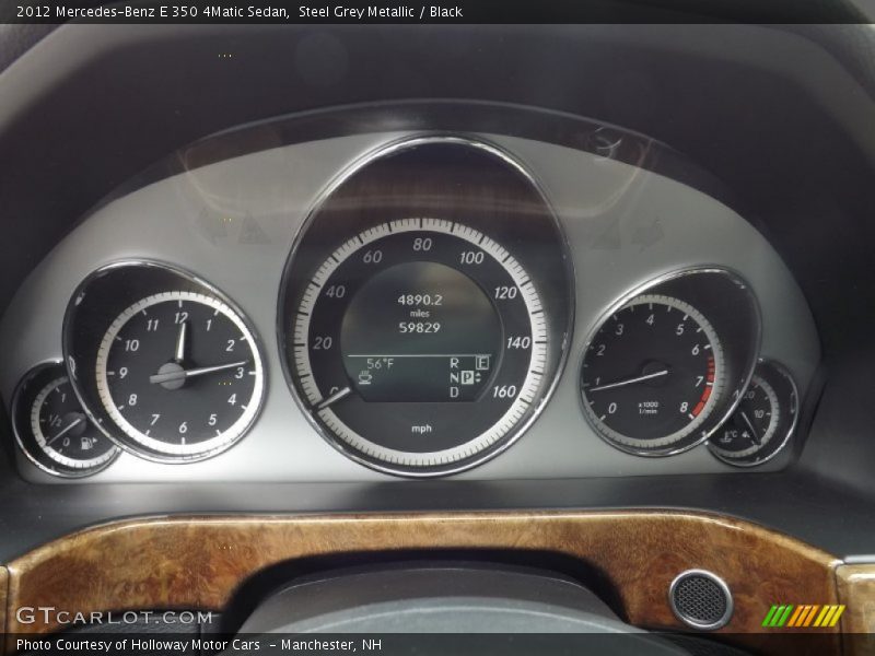 Steel Grey Metallic / Black 2012 Mercedes-Benz E 350 4Matic Sedan