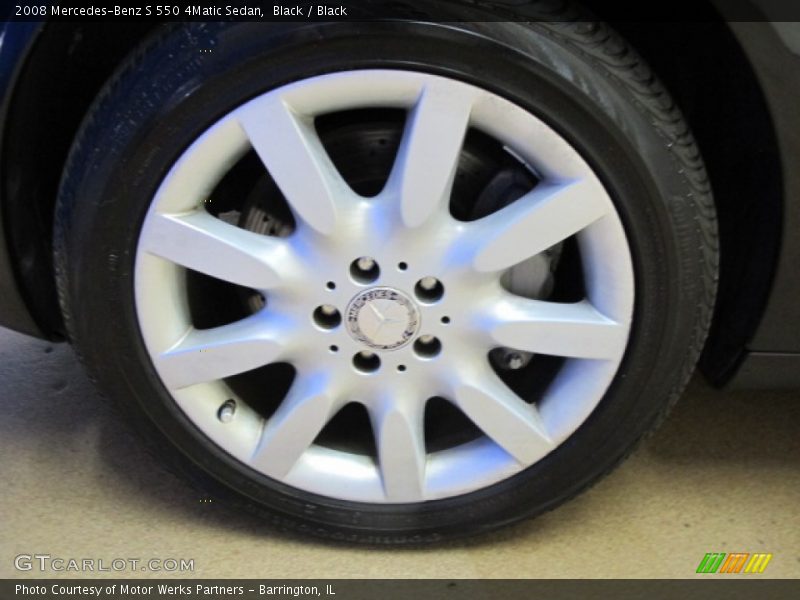 Black / Black 2008 Mercedes-Benz S 550 4Matic Sedan