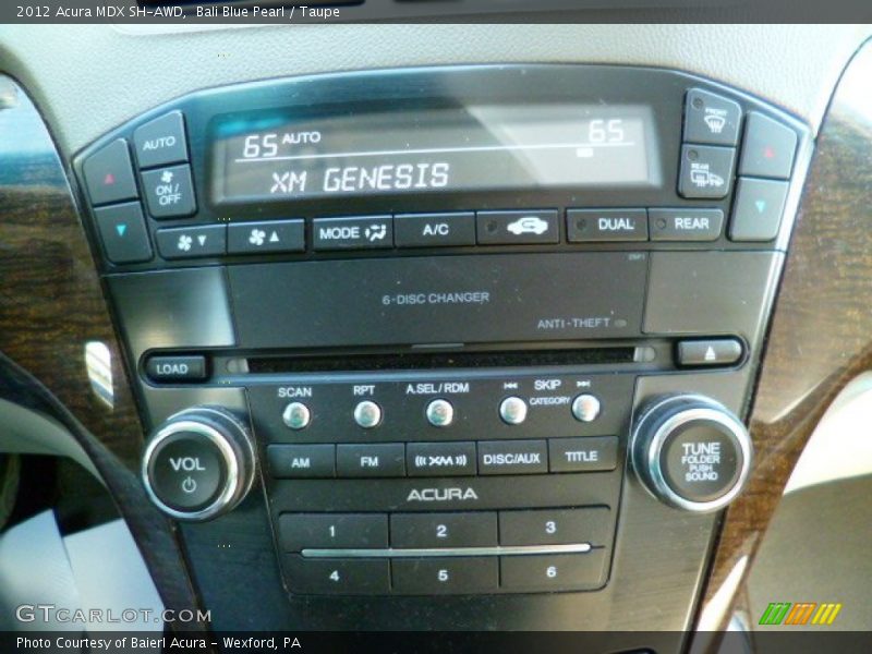 Bali Blue Pearl / Taupe 2012 Acura MDX SH-AWD