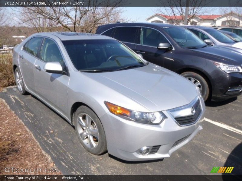 Silver Moon / Ebony 2012 Acura TSX Sedan
