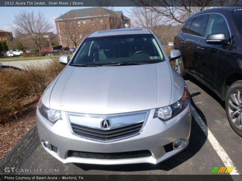 Silver Moon / Ebony 2012 Acura TSX Sedan