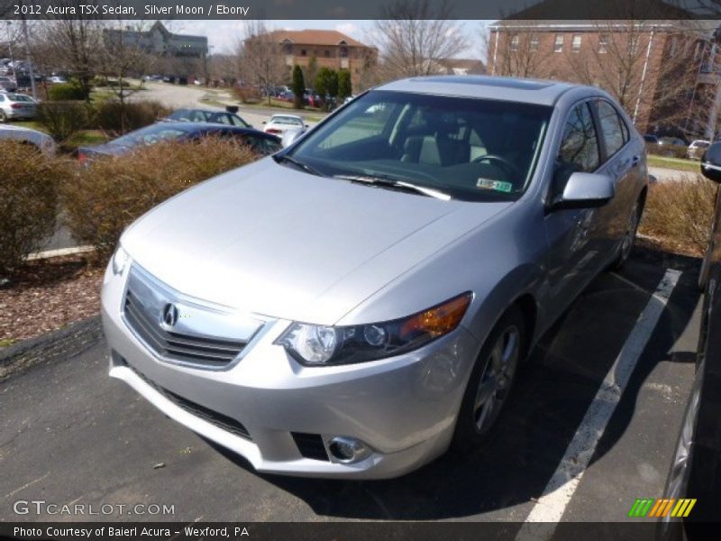 Silver Moon / Ebony 2012 Acura TSX Sedan