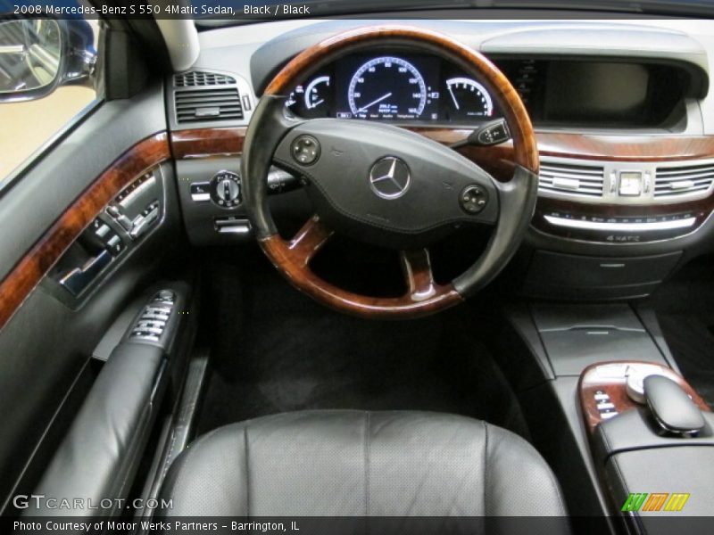 Black / Black 2008 Mercedes-Benz S 550 4Matic Sedan