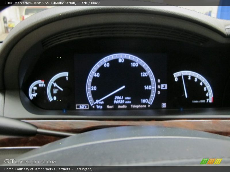 Black / Black 2008 Mercedes-Benz S 550 4Matic Sedan