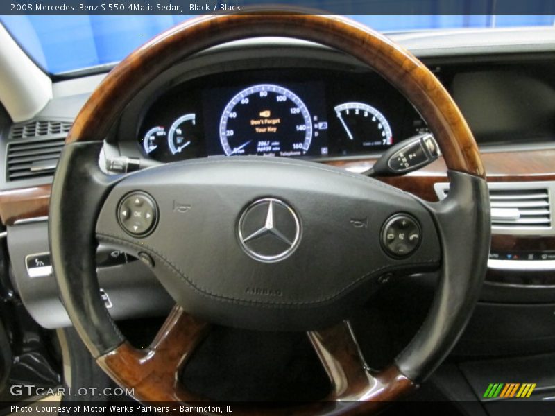 Black / Black 2008 Mercedes-Benz S 550 4Matic Sedan