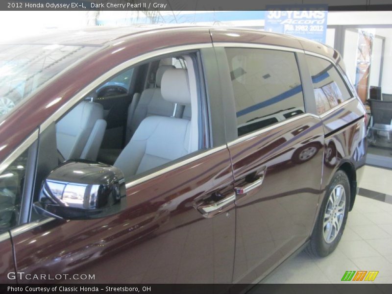 Dark Cherry Pearl II / Gray 2012 Honda Odyssey EX-L