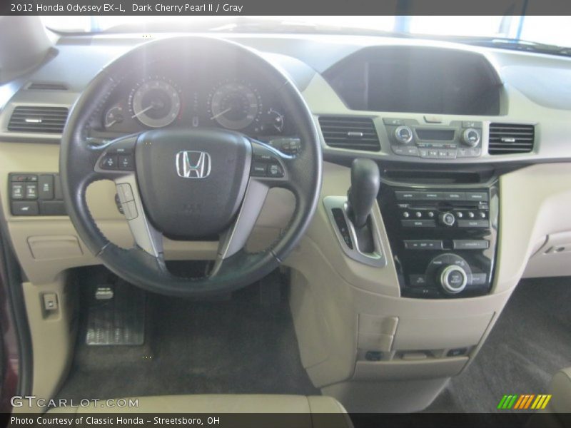 Dark Cherry Pearl II / Gray 2012 Honda Odyssey EX-L