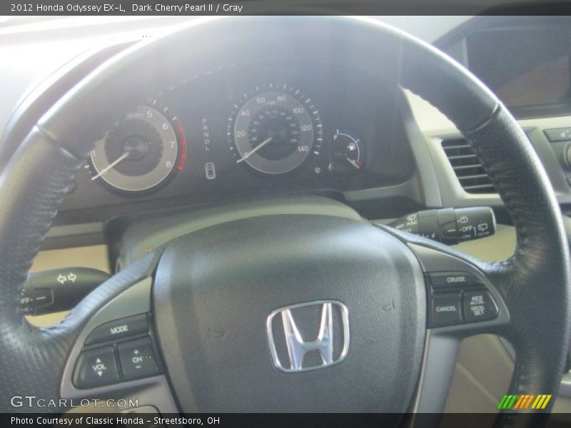 Dark Cherry Pearl II / Gray 2012 Honda Odyssey EX-L