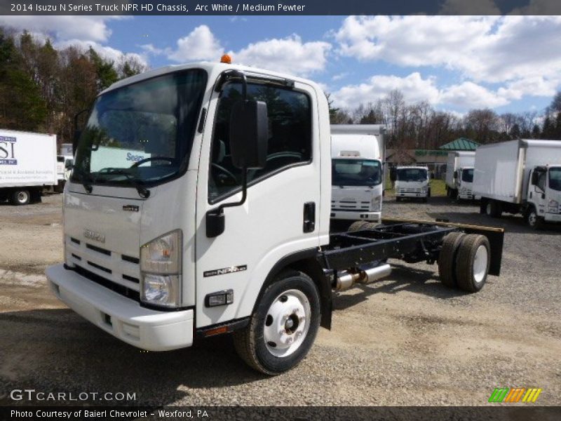 Arc White / Medium Pewter 2014 Isuzu N Series Truck NPR HD Chassis