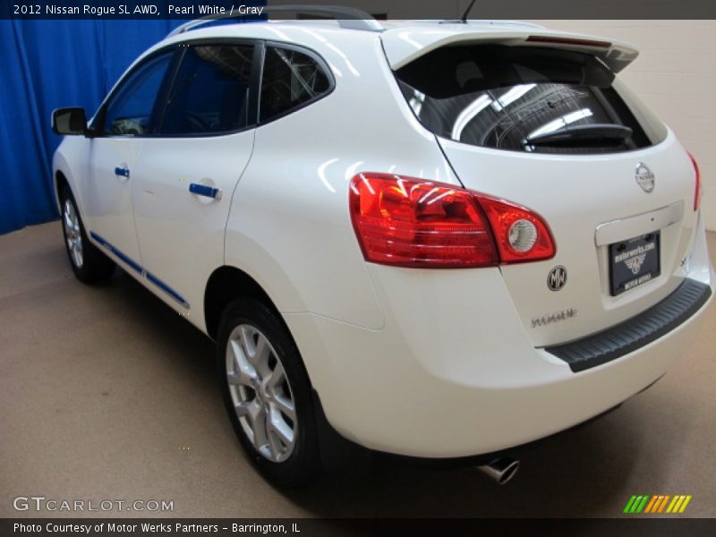 Pearl White / Gray 2012 Nissan Rogue SL AWD