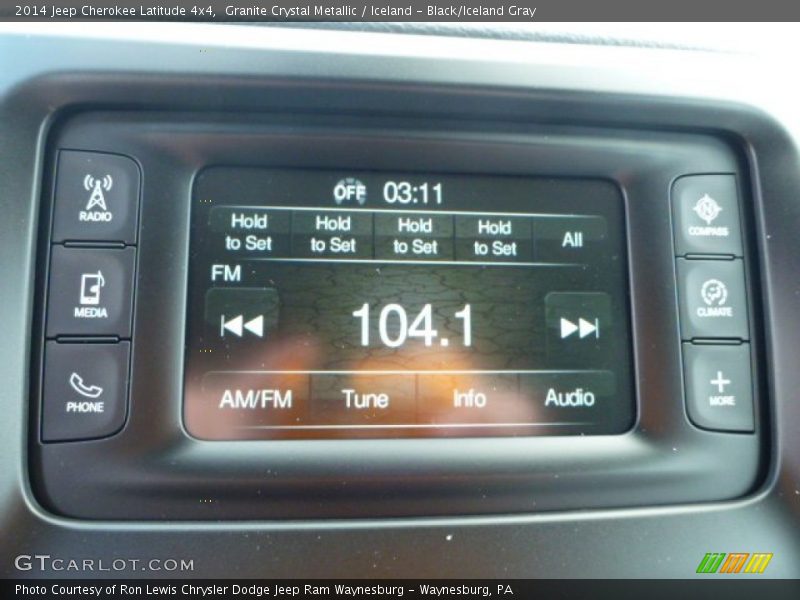 Granite Crystal Metallic / Iceland - Black/Iceland Gray 2014 Jeep Cherokee Latitude 4x4