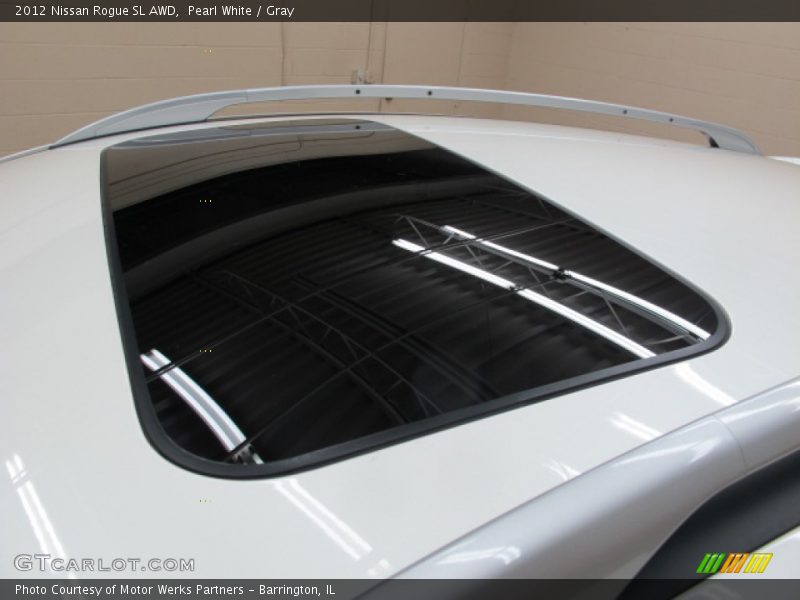 Pearl White / Gray 2012 Nissan Rogue SL AWD