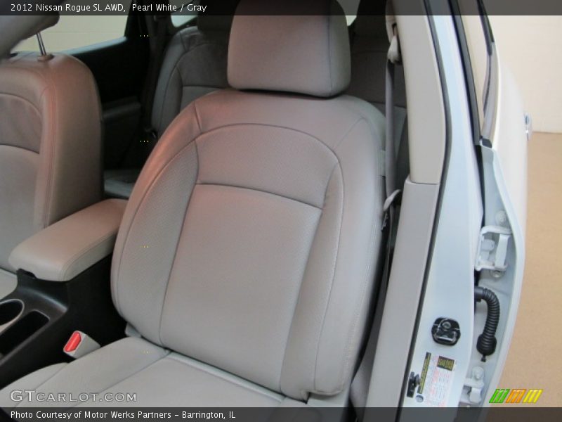 Pearl White / Gray 2012 Nissan Rogue SL AWD