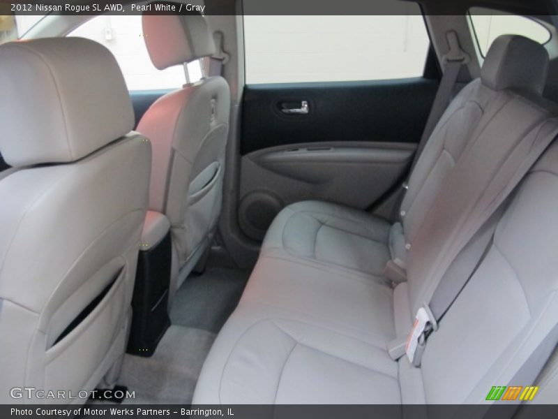 Pearl White / Gray 2012 Nissan Rogue SL AWD