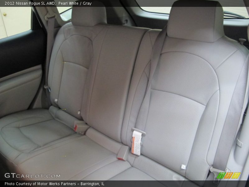 Pearl White / Gray 2012 Nissan Rogue SL AWD