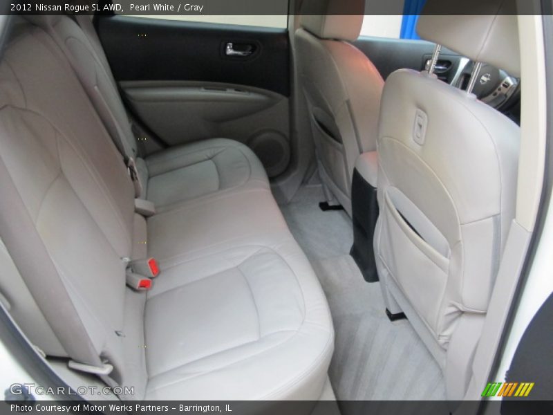 Pearl White / Gray 2012 Nissan Rogue SL AWD