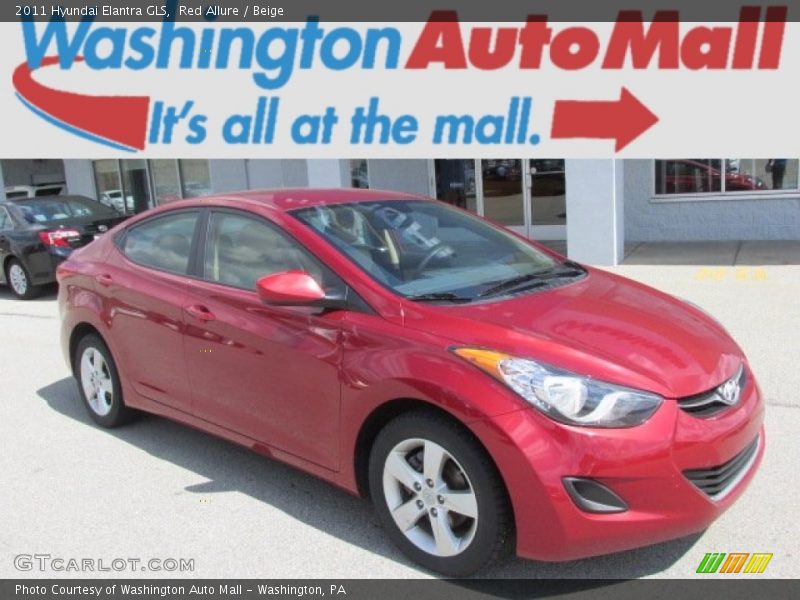 Red Allure / Beige 2011 Hyundai Elantra GLS