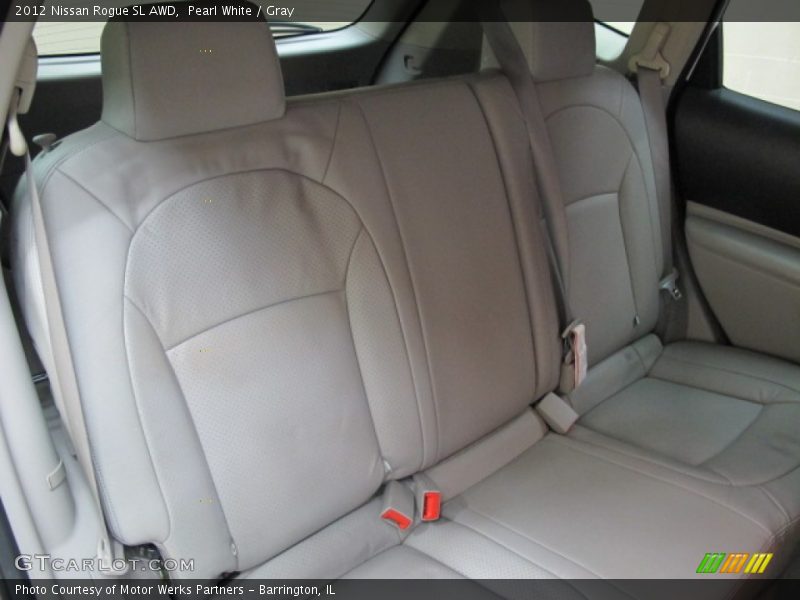 Pearl White / Gray 2012 Nissan Rogue SL AWD