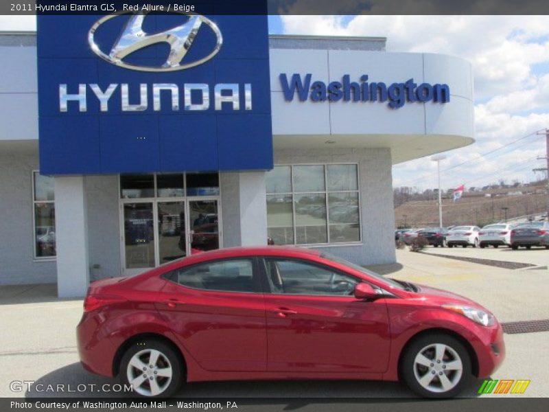 Red Allure / Beige 2011 Hyundai Elantra GLS