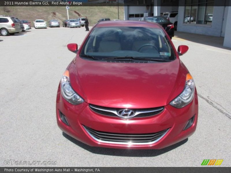 Red Allure / Beige 2011 Hyundai Elantra GLS