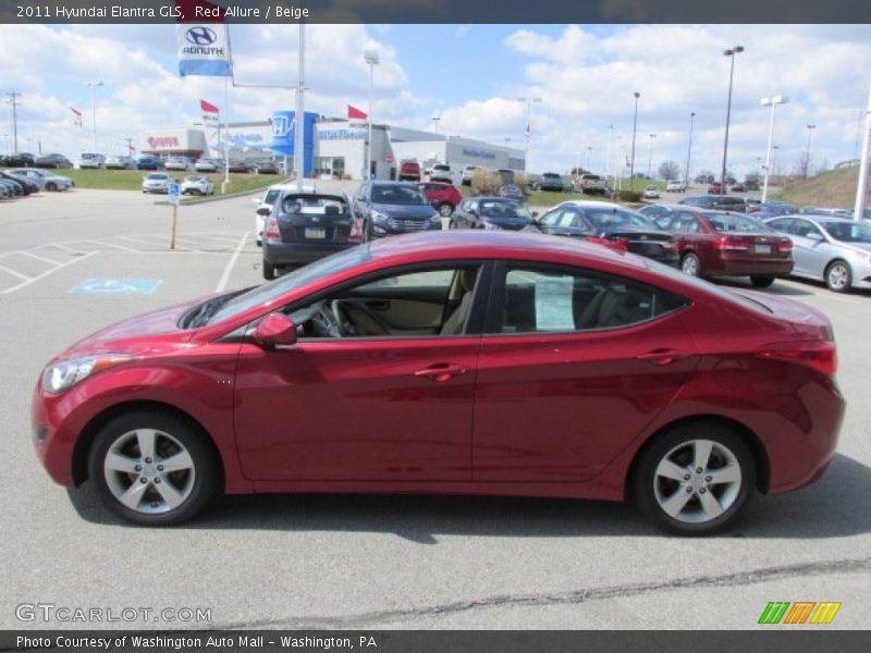 Red Allure / Beige 2011 Hyundai Elantra GLS