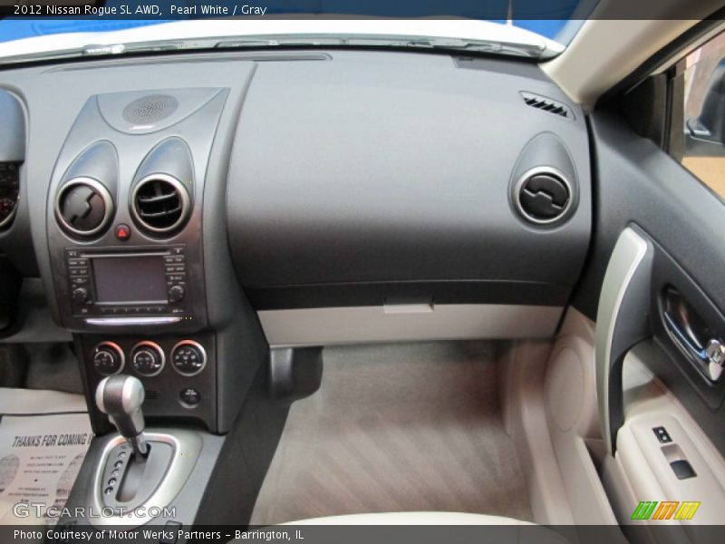 Pearl White / Gray 2012 Nissan Rogue SL AWD