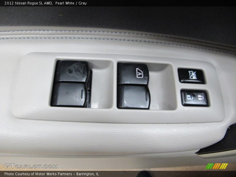Pearl White / Gray 2012 Nissan Rogue SL AWD