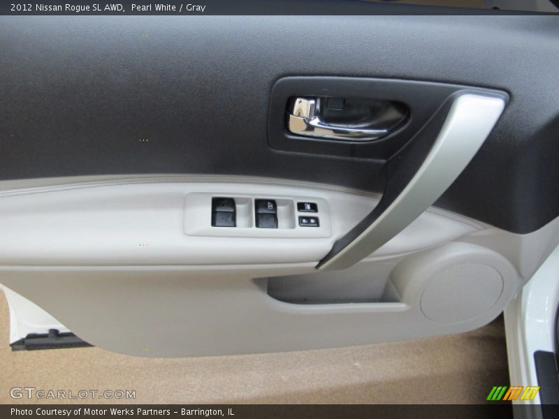 Pearl White / Gray 2012 Nissan Rogue SL AWD