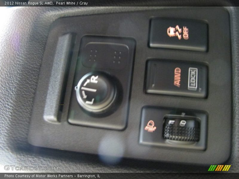 Pearl White / Gray 2012 Nissan Rogue SL AWD