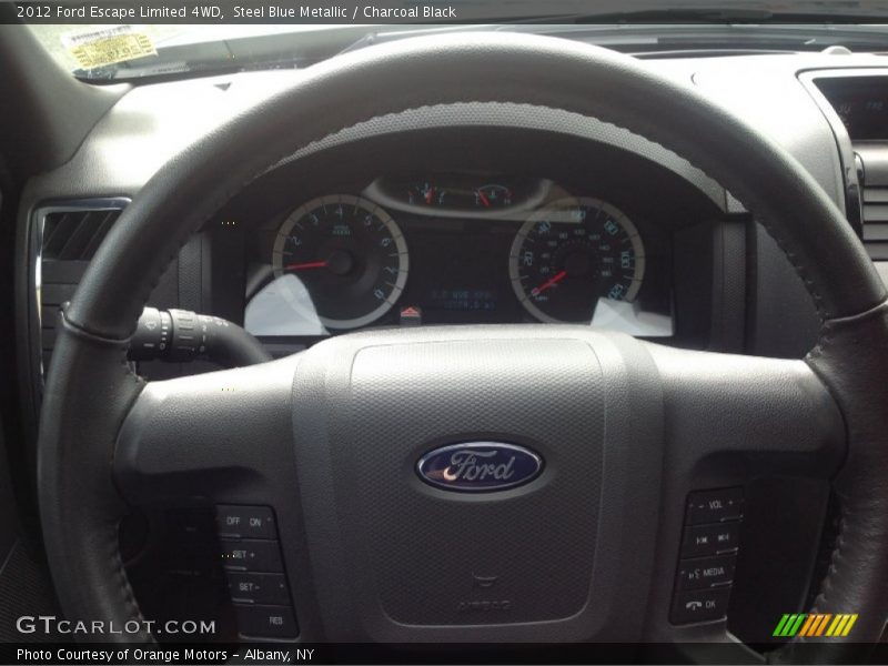 Steel Blue Metallic / Charcoal Black 2012 Ford Escape Limited 4WD