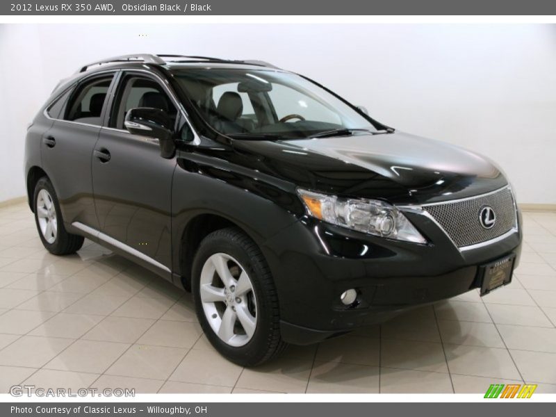 Obsidian Black / Black 2012 Lexus RX 350 AWD