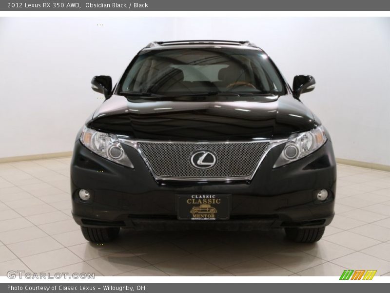 Obsidian Black / Black 2012 Lexus RX 350 AWD