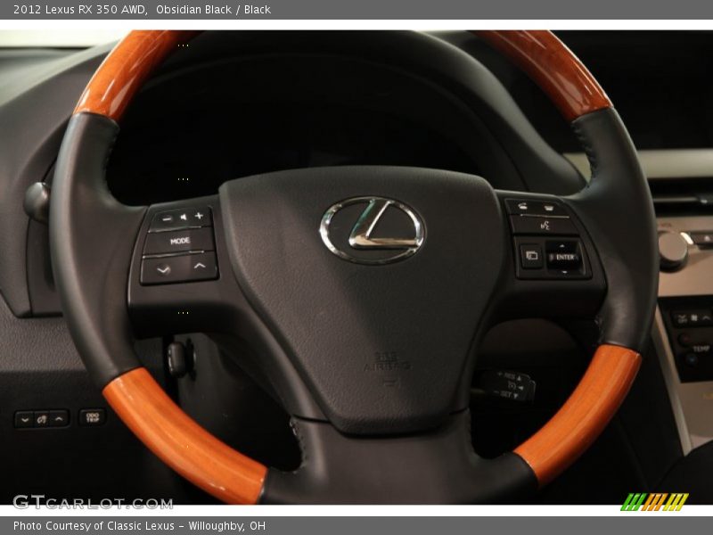 Obsidian Black / Black 2012 Lexus RX 350 AWD