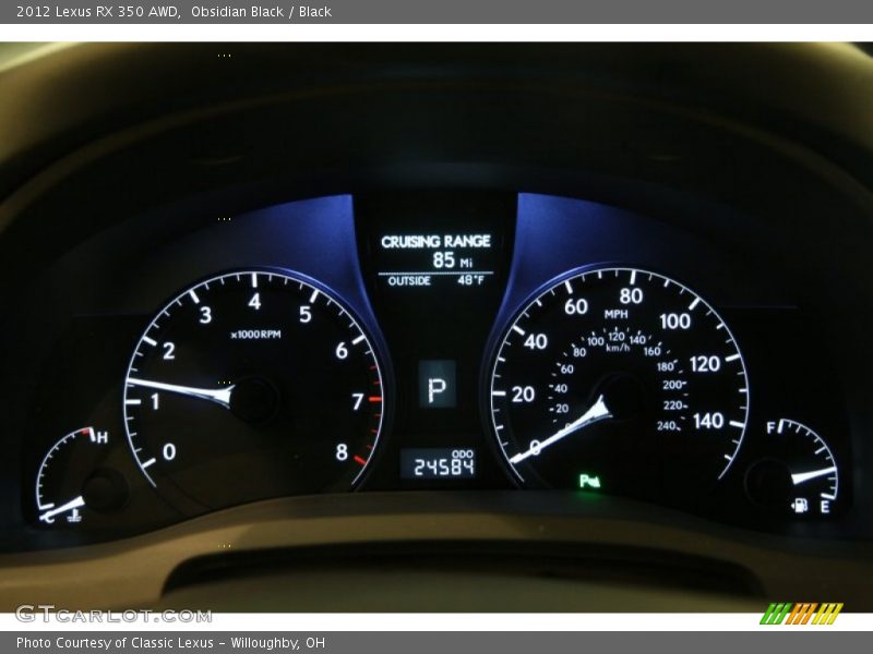 Obsidian Black / Black 2012 Lexus RX 350 AWD