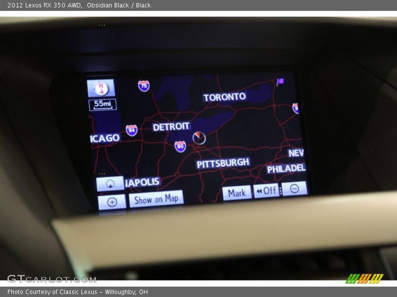 Obsidian Black / Black 2012 Lexus RX 350 AWD