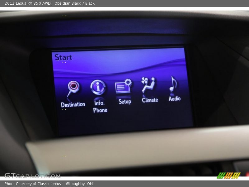 Obsidian Black / Black 2012 Lexus RX 350 AWD